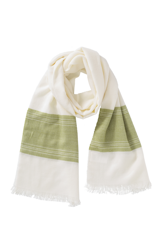 YAYA Melange Border Scarf
