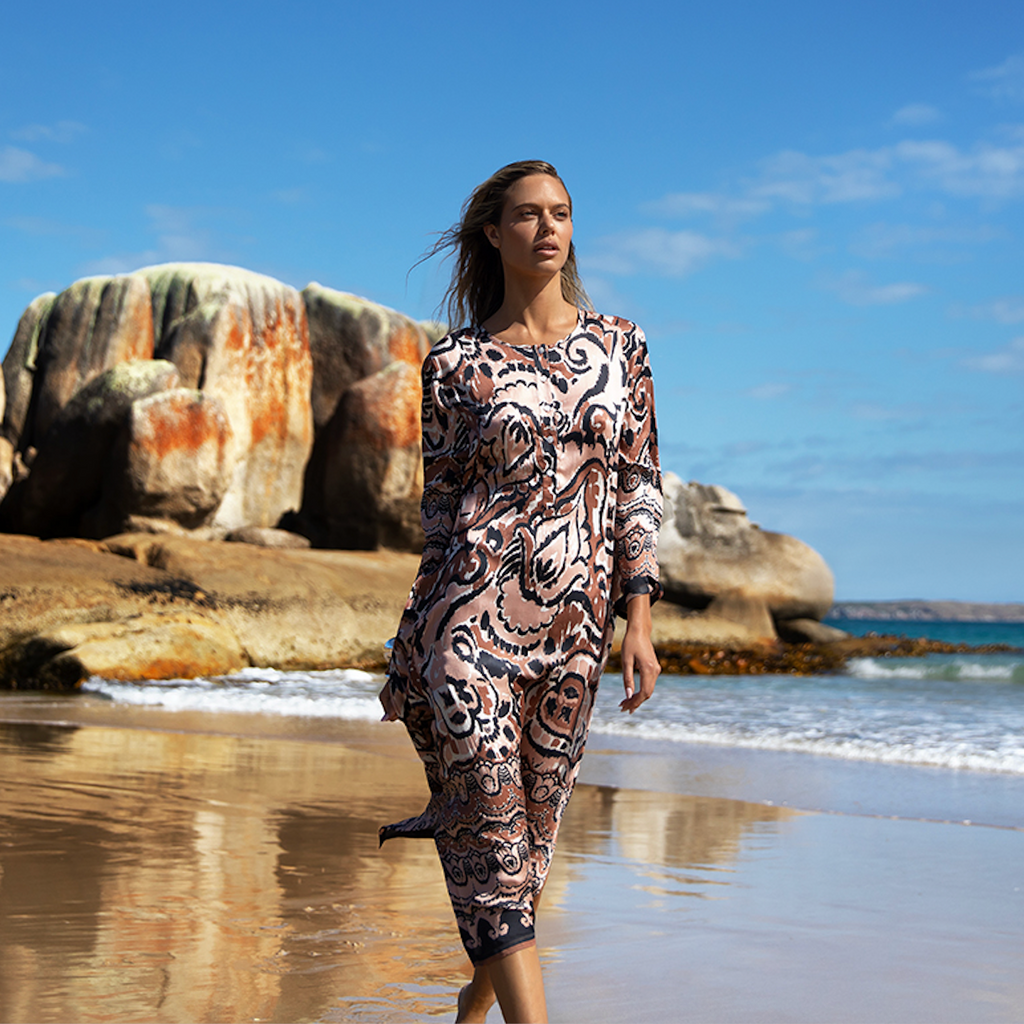 One Season Llew Maxi-Valencia -Cupro-Mocha