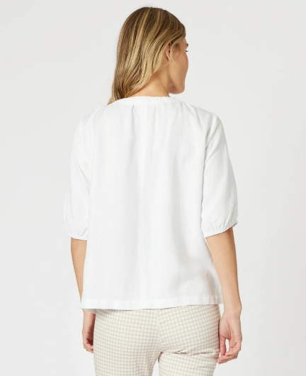 Gordon Smith Lino V Neck Top - White