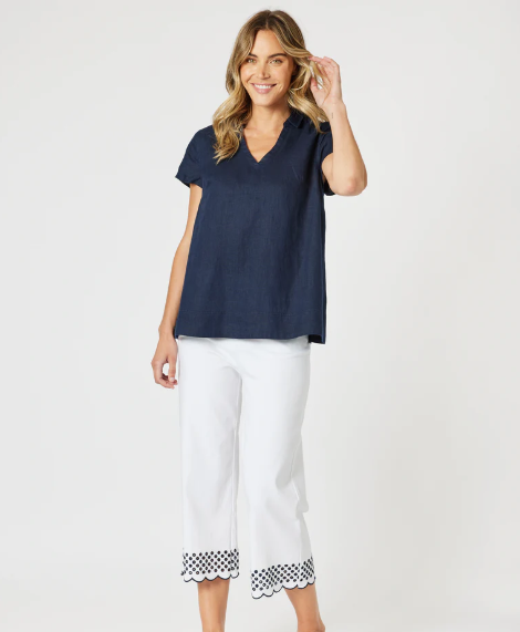 Gordon Smith Beau Lino Top - Navy