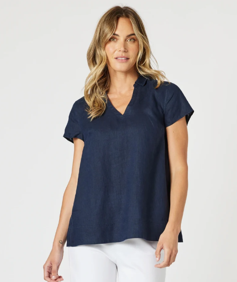 Gordon Smith Beau Lino Top - Navy