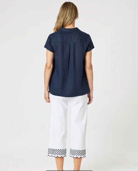 Gordon Smith Beau Lino Top - Navy