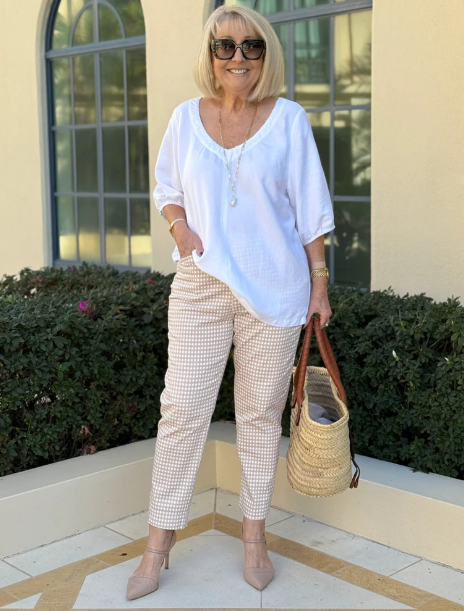 Gordon Smith Lino V Neck Top - White