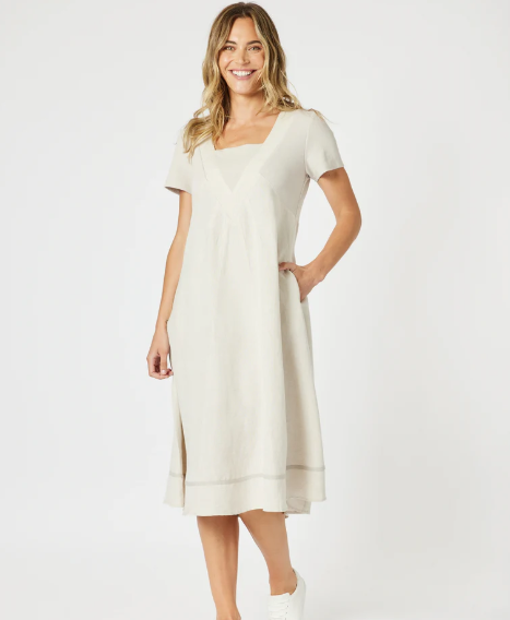 Gordon Smith Lino Le Marais Linen Dress - Natural