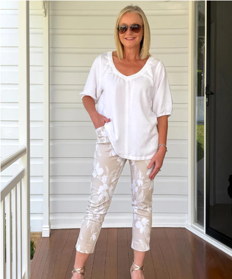 Gordon Smith Morro Bay Pant - Natural / White