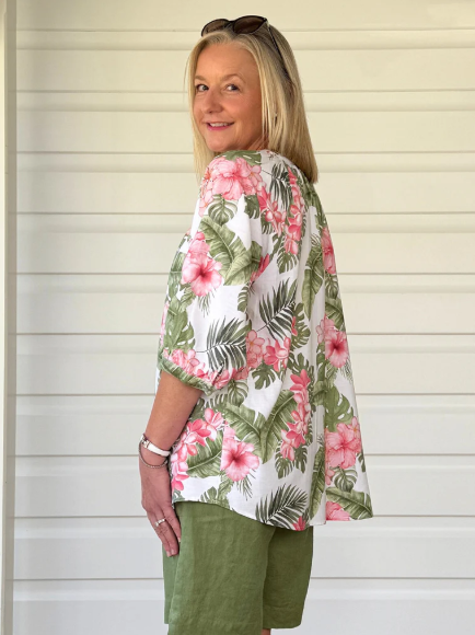 Gordon Smith Caledonia Top - Floral / Multi Pink