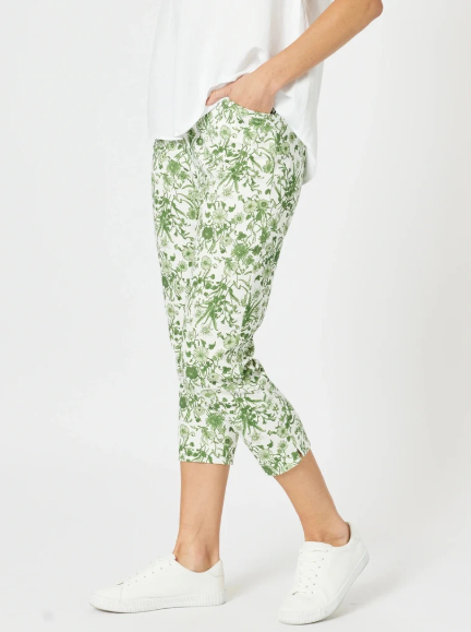 Gordon Smith Alexandrai Floral Pant - Basil White