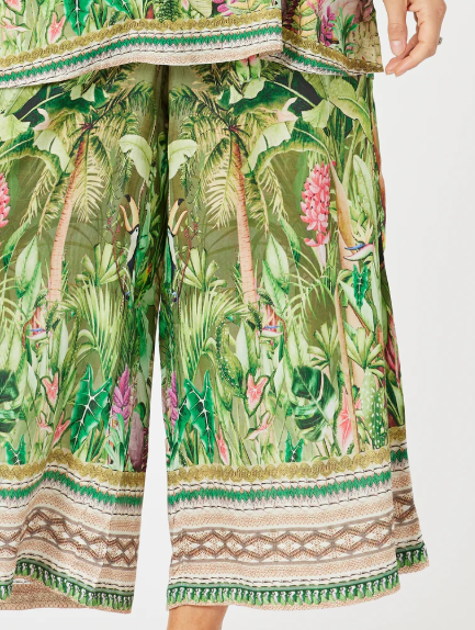 Gordon Smith Toucan Palazzo Pant - Green