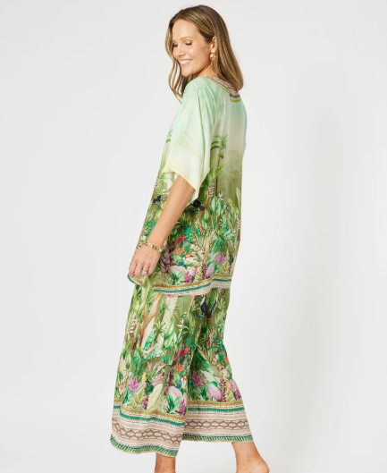 Gordon Smith Toucan Palazzo Pant - Green