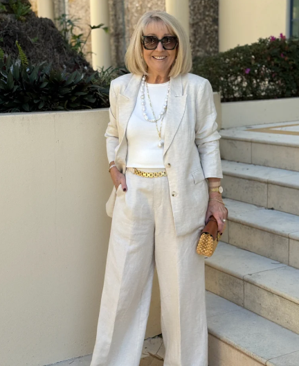 Gordon Smith Palazzo Lino Wide Leg Pant - Natural