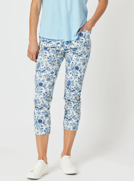 Gordon Smith Alexandria Floral Print - Blue/White