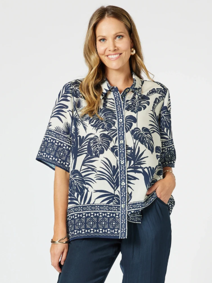 Gordon Smith Palm Cove Shirt - Navy/Multi