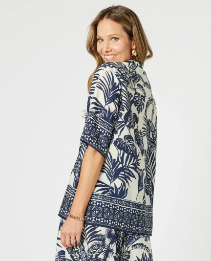 Gordon Smith Palm Cove Shirt - Navy/Multi