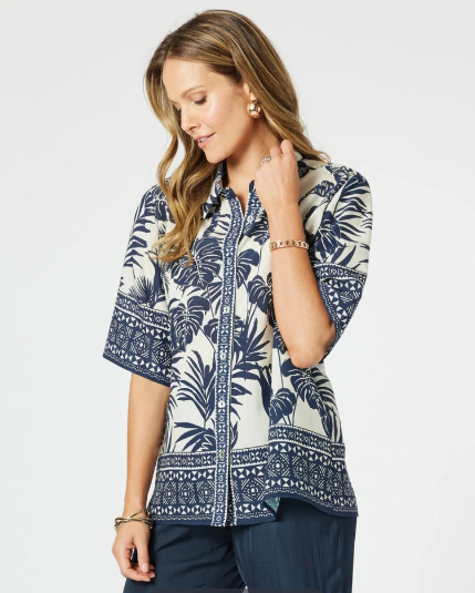 Gordon Smith Palm Cove Shirt - Navy/Multi