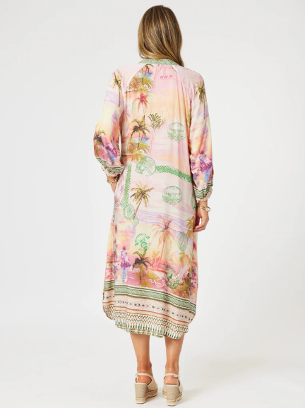 Gordon Smith Passport Print Dress - Sunset Multi