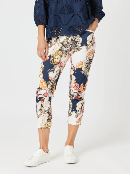 Gordon Smith Lexi Floral Print Pant - Navy Multi