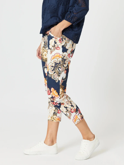 Gordon Smith Lexi Floral Print Pant - Navy Multi