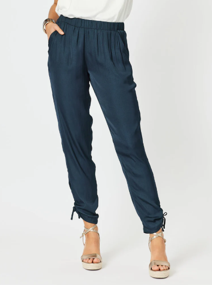 Gordon Smith Luxe Ruche Tie Pant - Navy