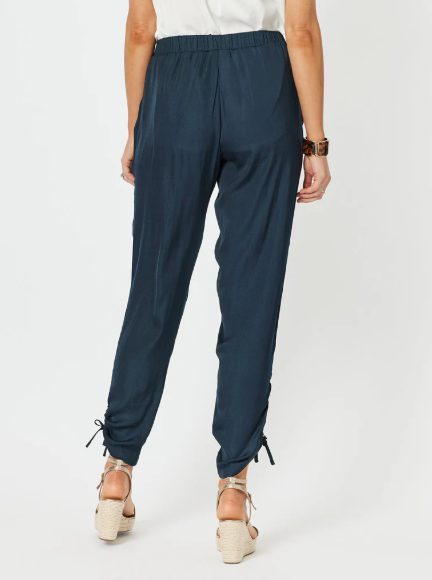 Gordon Smith Luxe Ruche Tie Pant - Navy