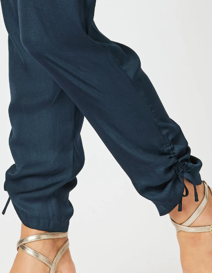 Gordon Smith Luxe Ruche Tie Pant - Navy