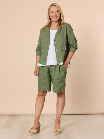 Gordon Smith Jordan Linen Short - Moss