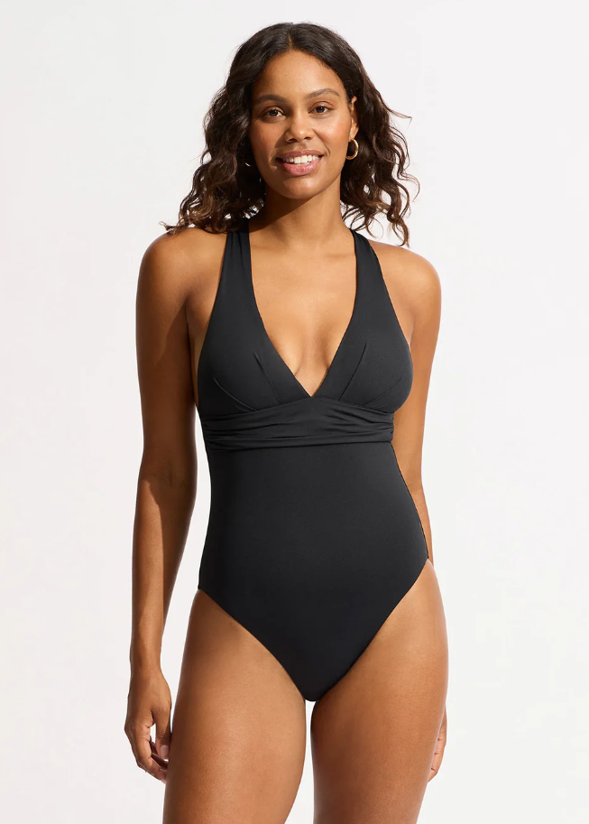 Seafolly Collective Cross Back One Piece - Black