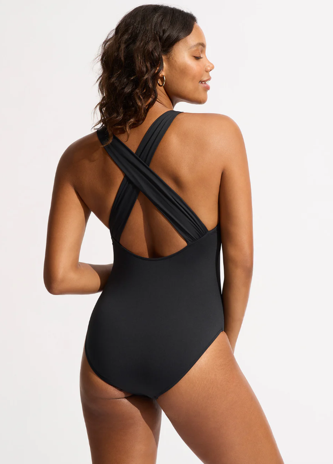 Seafolly Collective Cross Back One Piece - Black