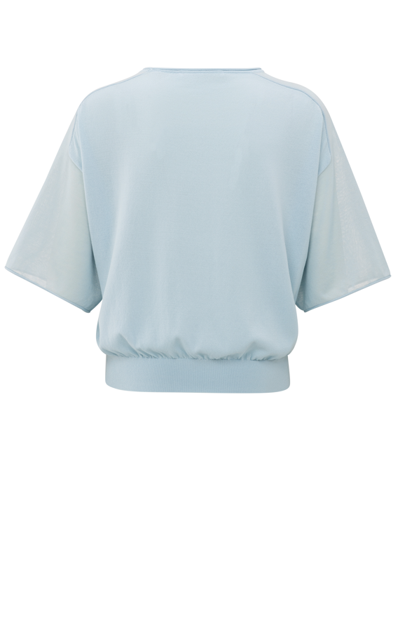 YAYA  Boatneck Sweater With Transpar