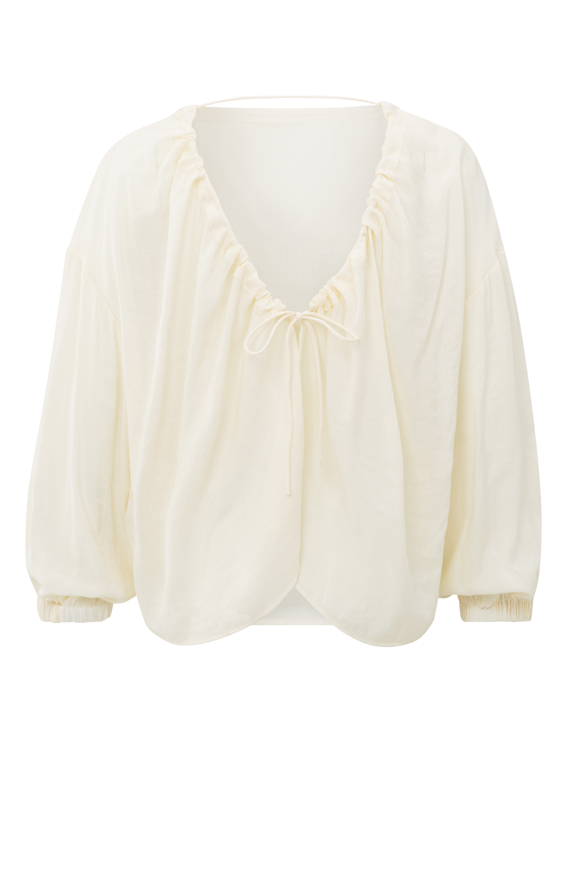 YAYA  Crinkle Top With Low Back