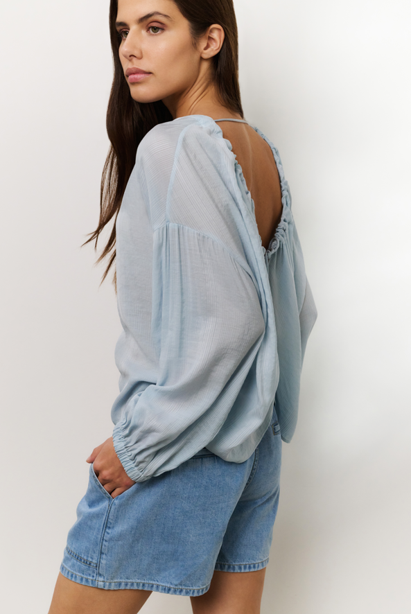 YAYA  Crinkle Top With Low Back