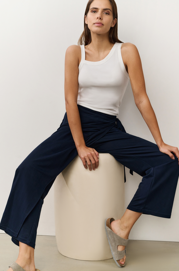 YAYA A-Symmetric Rib Top