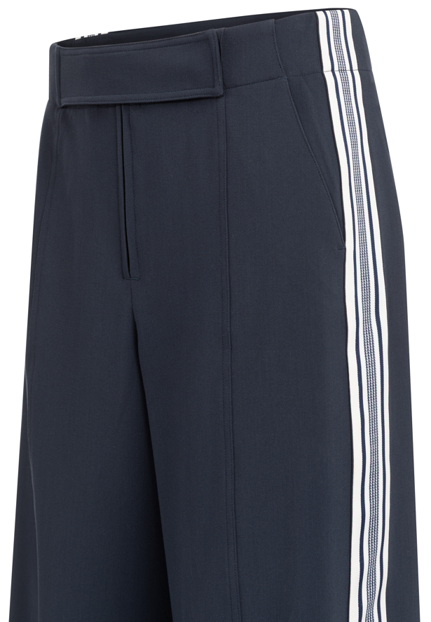 YAYA High Waist Wide Leg Trousers W Inkwell Blue