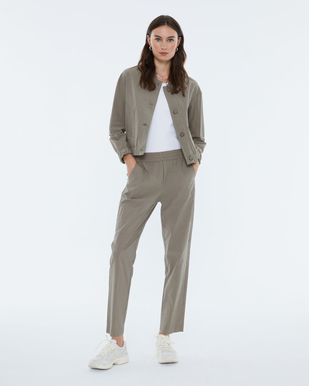 Andam Cropped Khaki Jacket