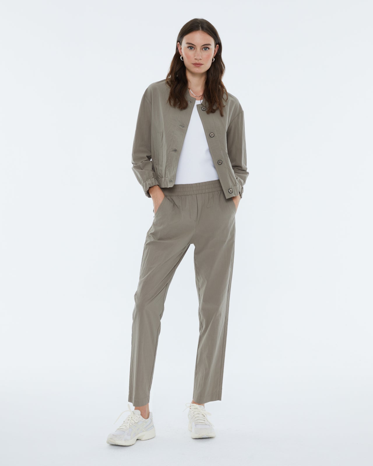 Andam Cropped Khaki Jacket