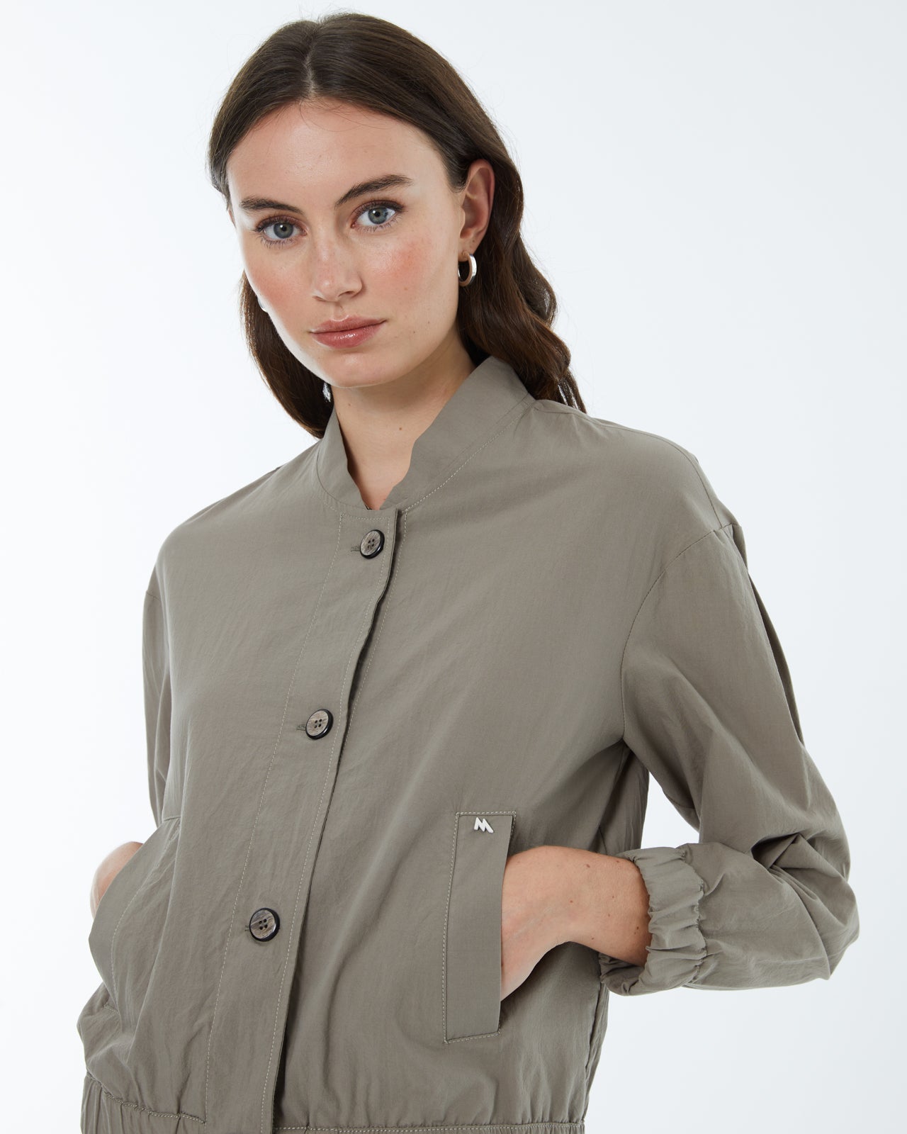 Andam Cropped Khaki Jacket