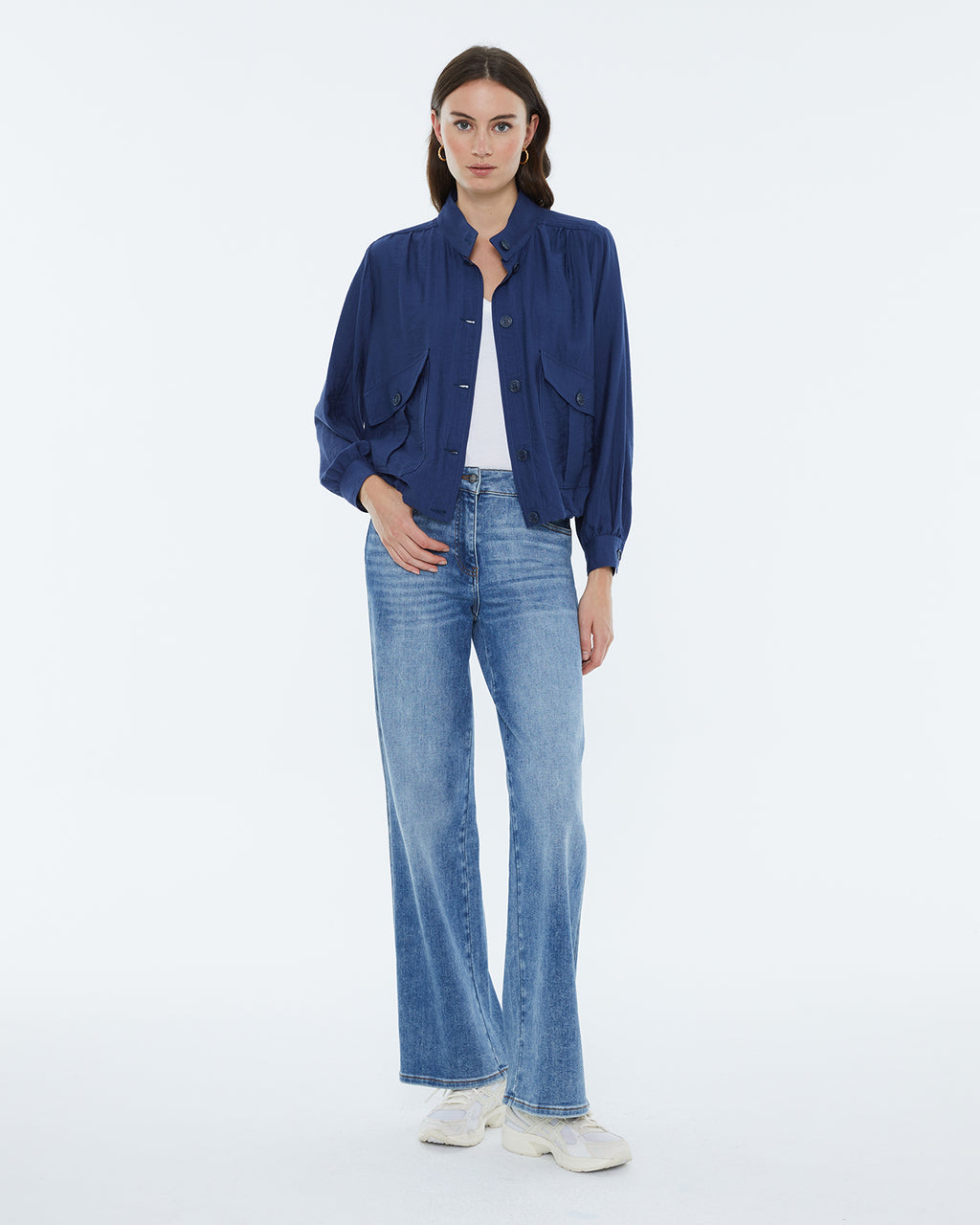 Andam Navy Button up Cardigan