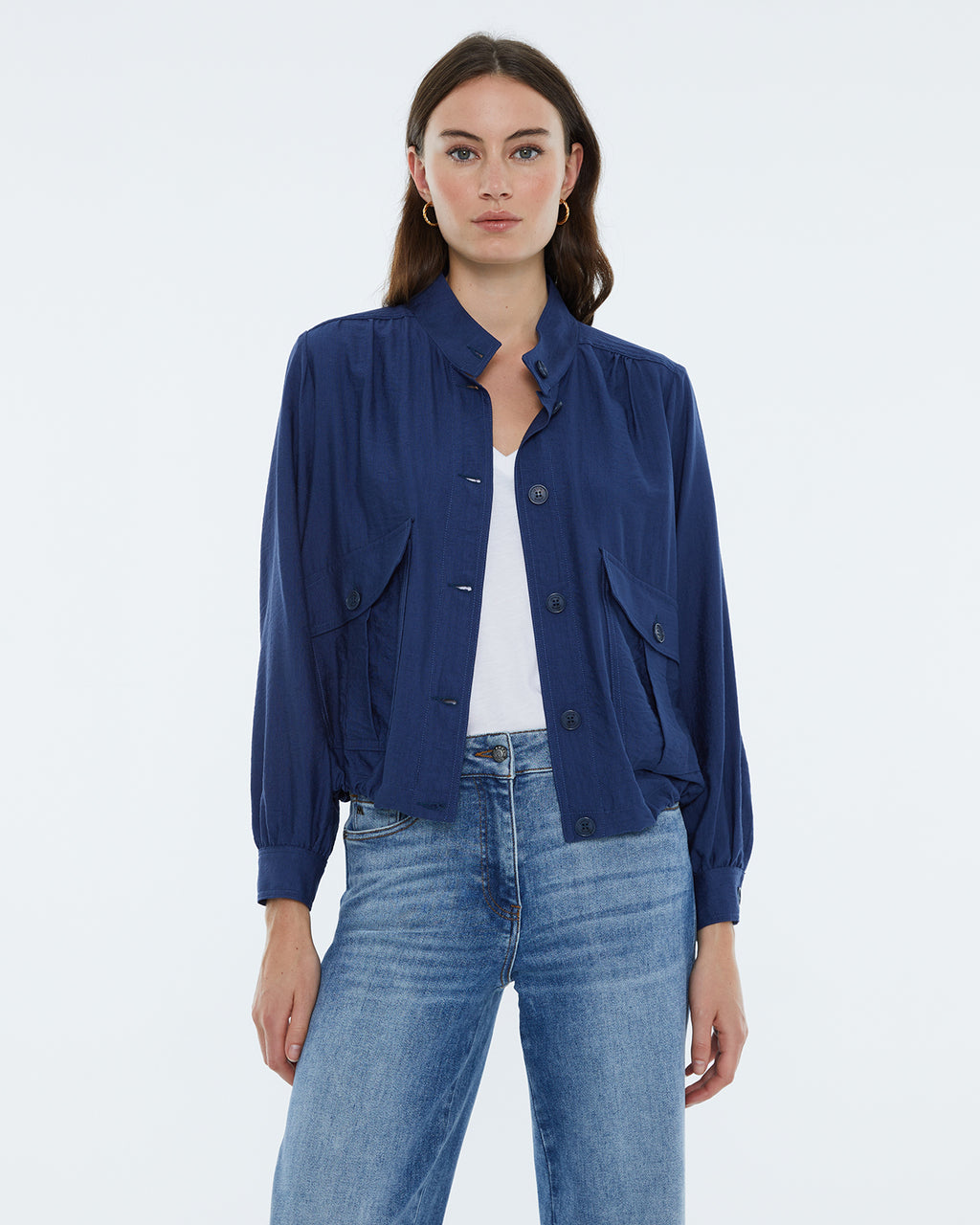 Andam Navy Button up Cardigan
