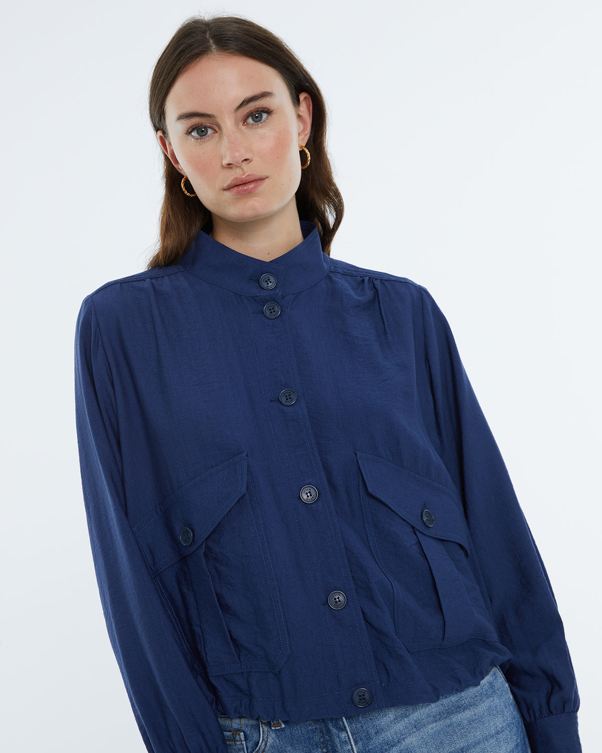 Andam Navy Button up Cardigan