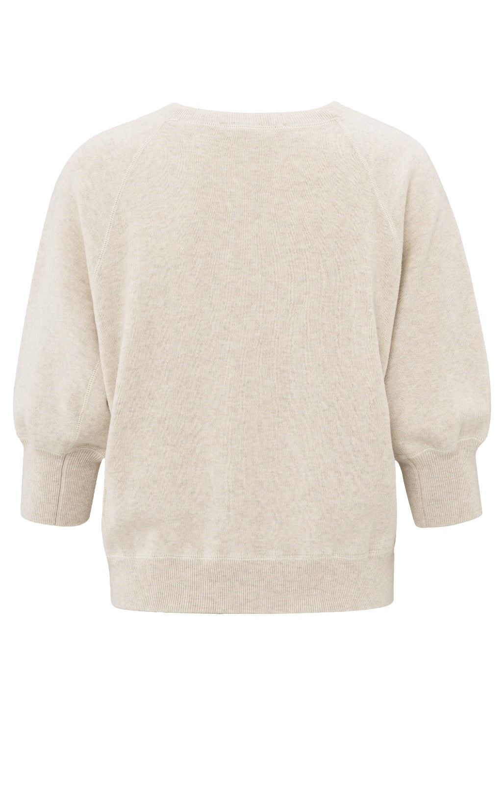 YAYA Sweater with Raglan Sleeves - Nature Melange