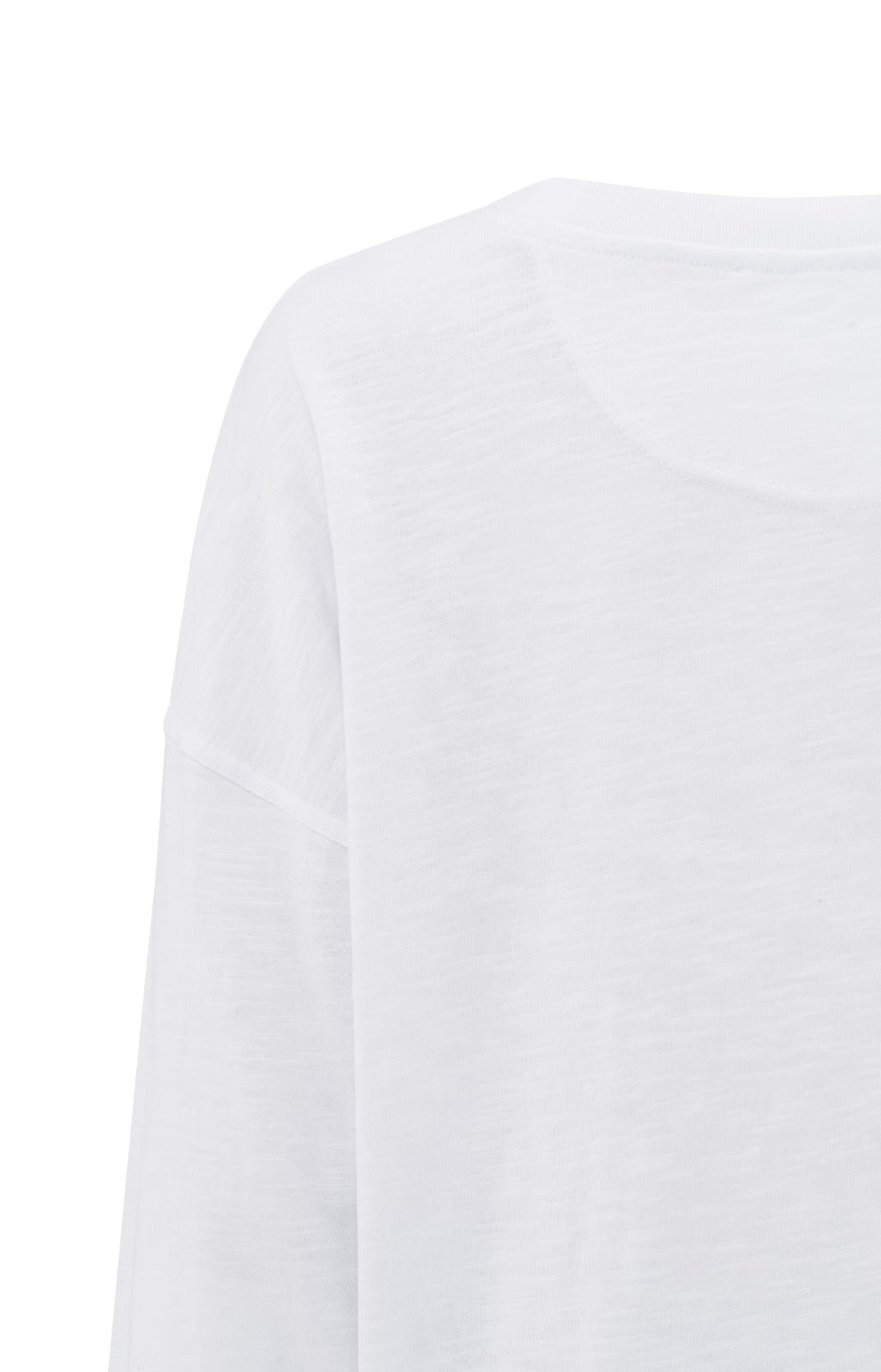 YAYA Oversized long-sleeved melange sweatshirt - Pure White
