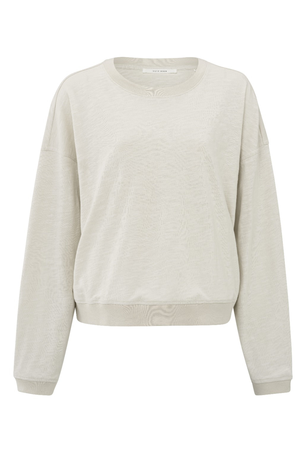 YAYA Oversized long-sleeved melange sweatshirt - Soft Grey