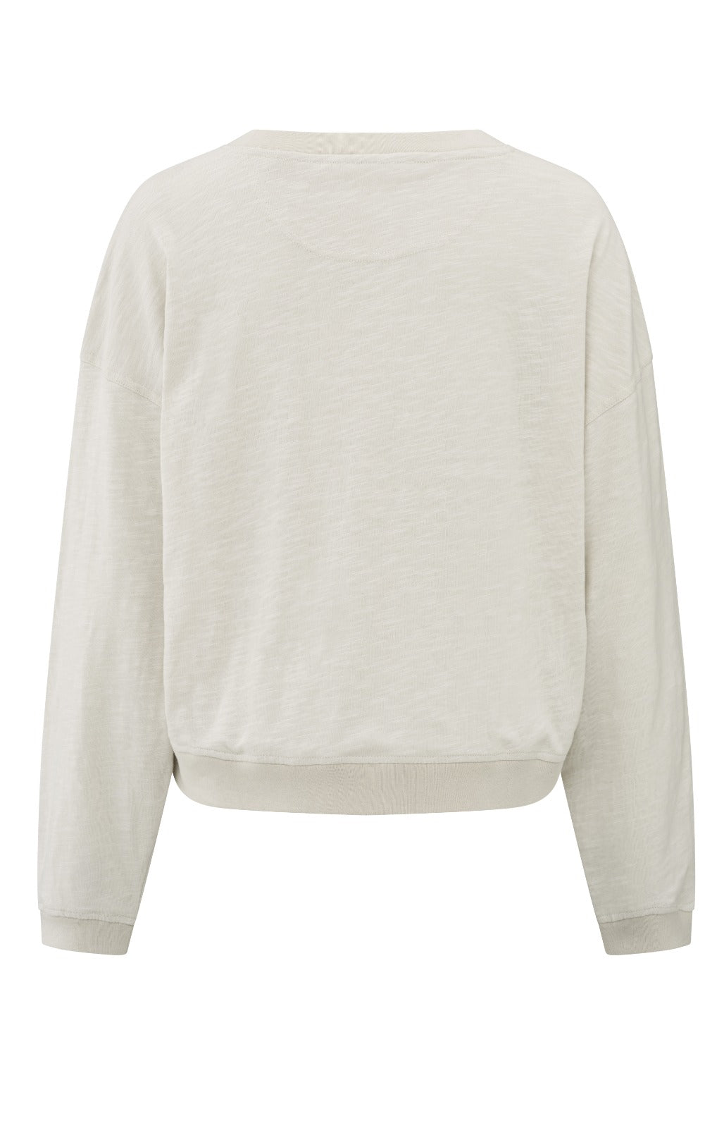YAYA Oversized long-sleeved melange sweatshirt - Soft Grey