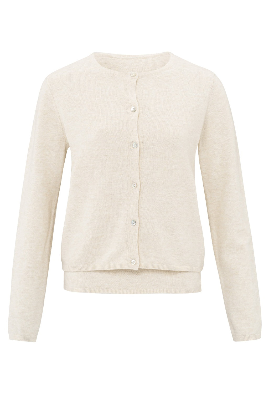 YAYA Nature Melange Short Cardigan Two in One Piece