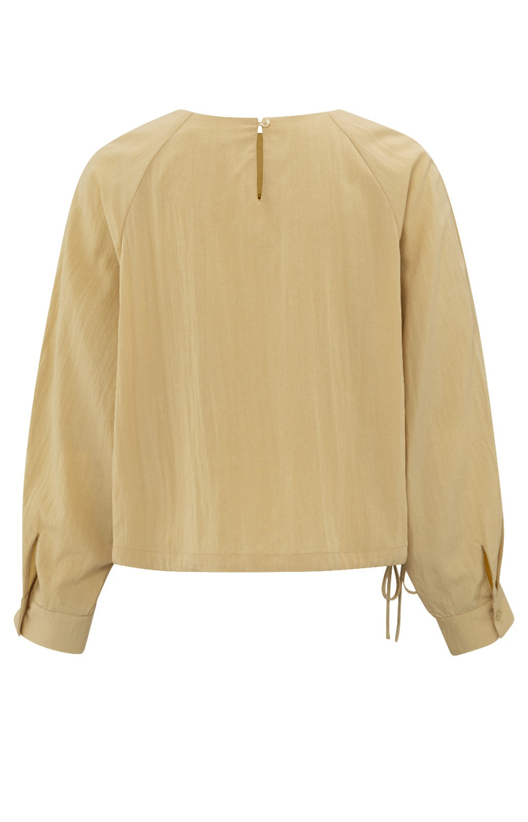 YAYA Long Sleeve Top With Drawcord - Moonstone Yellow