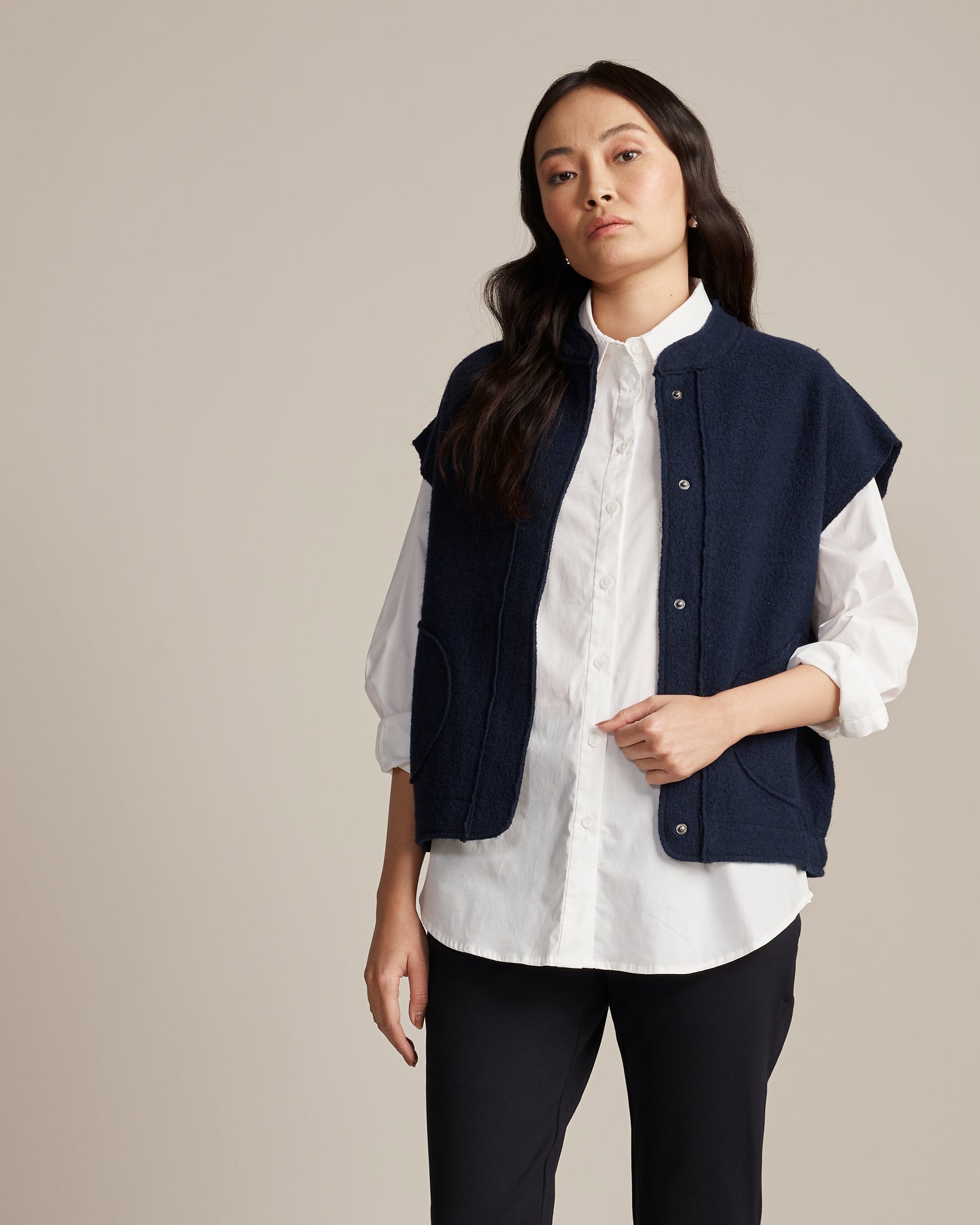 Sirocco White Button Up Long Sleeve Shirt