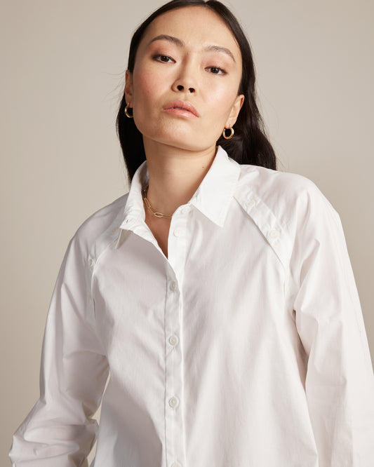 Sirocco White Button Up Long Sleeve Shirt