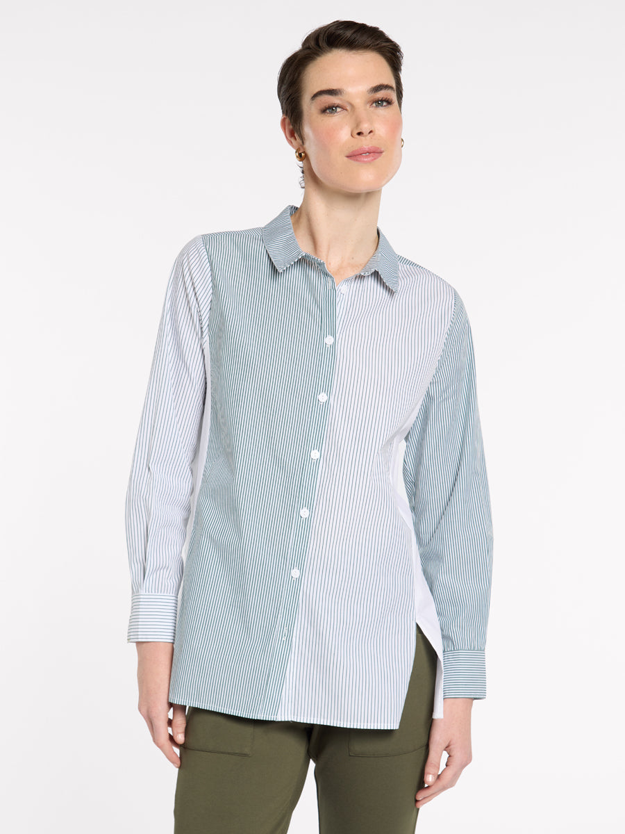 Sirocco Khaki & White Button Up