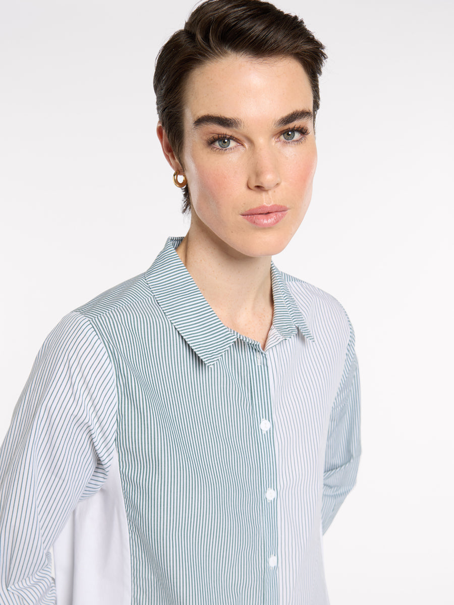 Sirocco Khaki & White Button Up