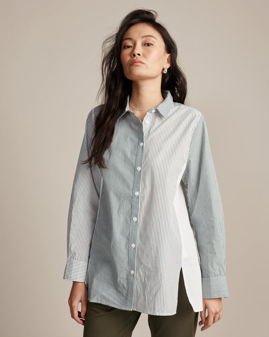 Sirocco Khaki & White Button Up