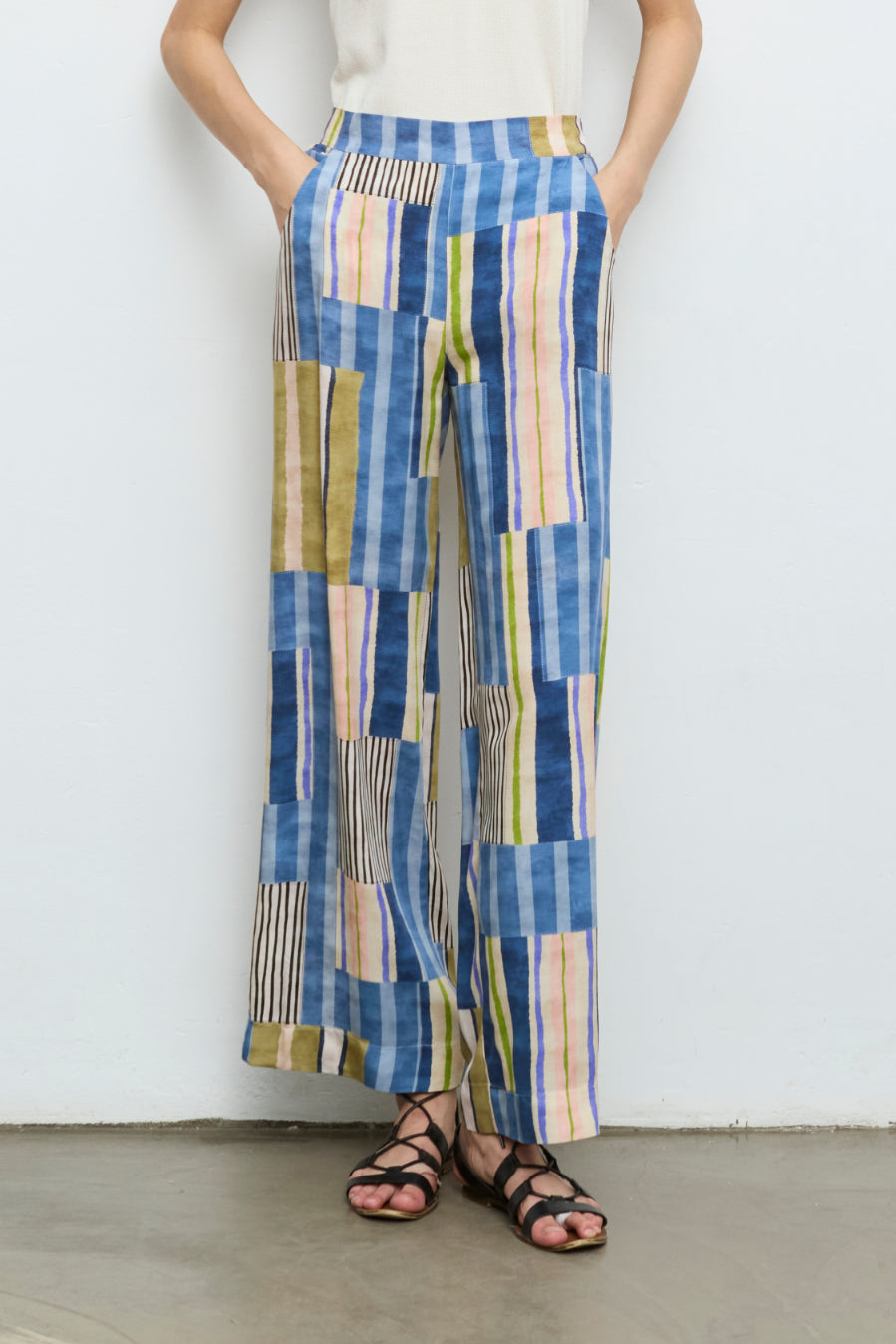 Aldo Martins Cajuluca Azul Blocked Pants